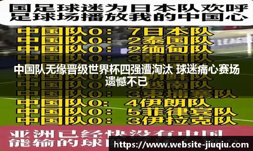 中国队无缘晋级世界杯四强遭淘汰 球迷痛心赛场遗憾不已